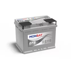   Monbat EFB Premium Start Stop 12V 60Ah 660A Jobb+ Akkumulátor