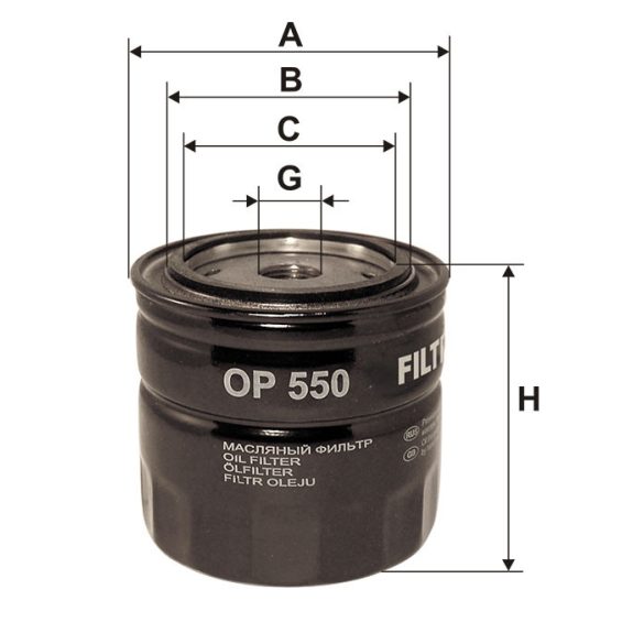 OP550 olajszűrő
