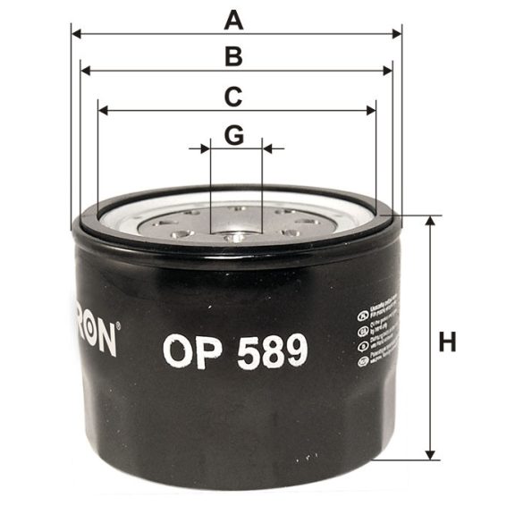 OP589 olajszűrő