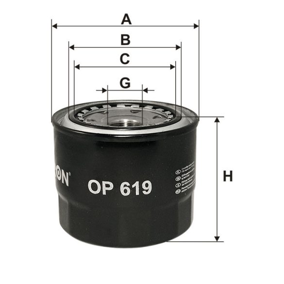 OP619 olajszűrő