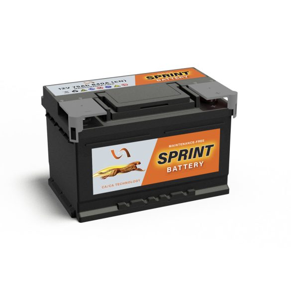 Sprint 12V 75Ah 640A Jobb + akkumulátor