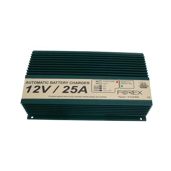 Forex T1225B automata töltő 12V 25A