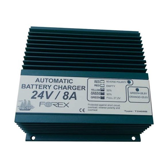 Forex T2408B automata töltő 24V 8A